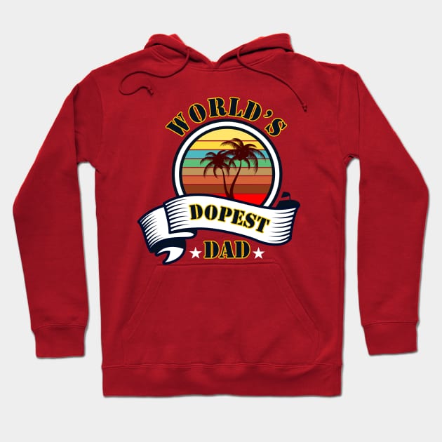 world's dopest dad retro Hoodie by RedLineStore